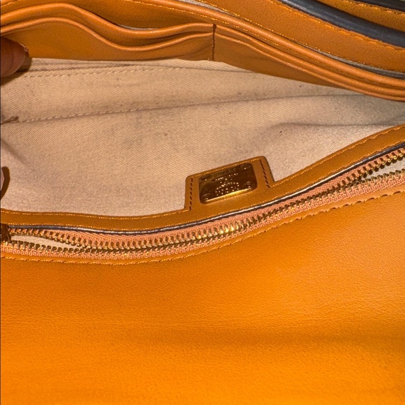 MCM Tan Leather Bag with Logo Pattern - Picture 5 of 6